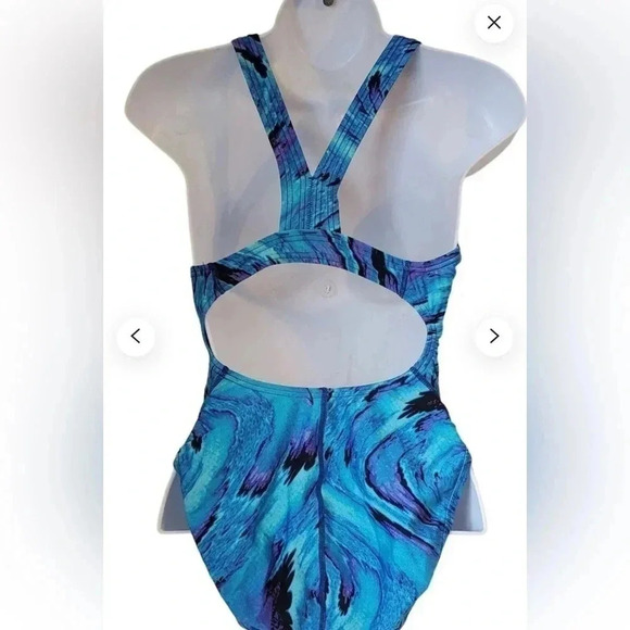 Speedo one piece blue swimsuit size 6 - Picture 2 of 6